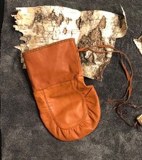 Reindeer skin-coffee / possibles bag hand made in Sweden.