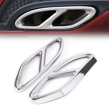 2x Rear cylinder exhaust pipe Cover For Mercedes Benz E Class W212 2016-2020 19
