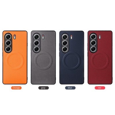 For Tecno Camon 40 4G/ CM5, Carbon Fiber Pattern Case Wireless Charge Cover