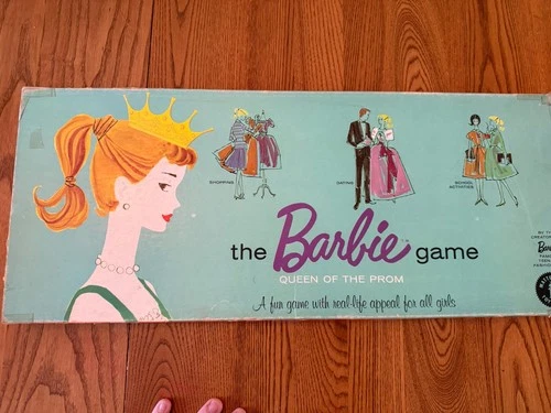 VTG 1960 Barbie Queen of the Prom Board Game Mattel Complete w/ Cards & Money