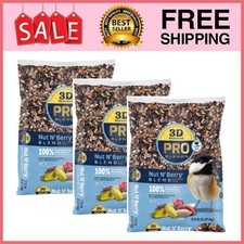 3 Bag 3-D Pro Blends Nut N' Berry  Blend Wild Bird Food, Wild Bird Seed, 5lb Bag