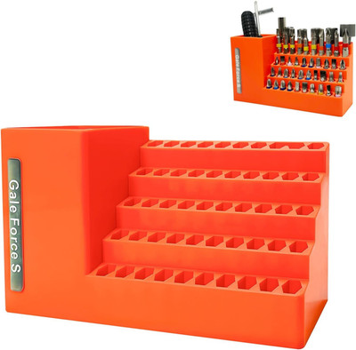 50-Slot Drill Bit Organizer, Ideal for Garage and Workshop - Holds Impact and 1/