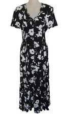 Vintage 90s Jamie Brooke Size 8 Floral Print Maxi Dress