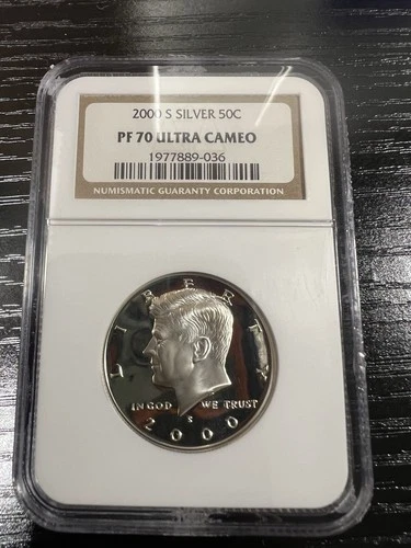 2000 S Silver 50C PF 70 ULTRA CAMEO Kennedy Half Dollar NGC