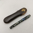 Conway Stewart 479 Fountain Pen Pearl Biue/Green Marble 14K B Nib Vintage 30s