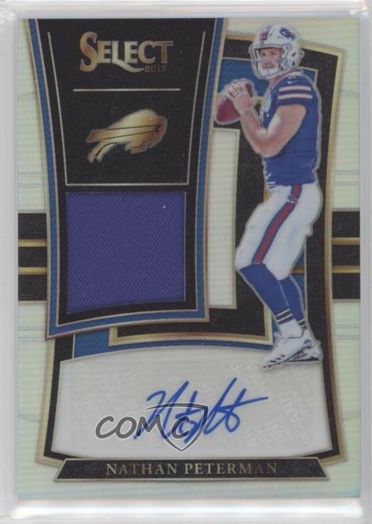 2017 Panini Select Silver Prizm 62/199 Nathan Peterman #RM-NP Auto RC a0s