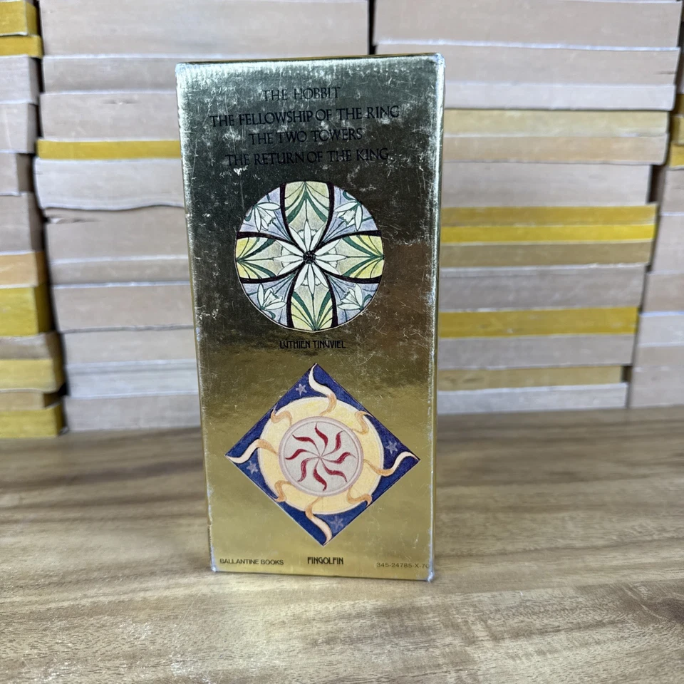 The Lord Of The Rings Gold Foil Box Set 4 Titles JRR Tolkien Ballantine PB - Image 3 of 4