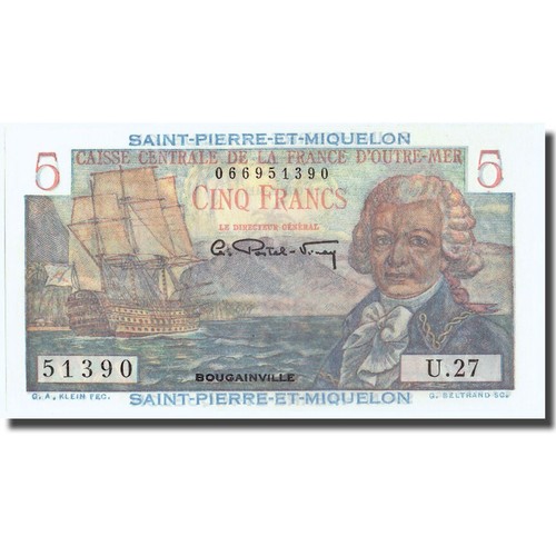 [#215421] Saint-Pierre-et-Miquelon, 5 Francs, Undated (1950-1960), NIEUW, KM:22 - Afbeelding 1 van 2