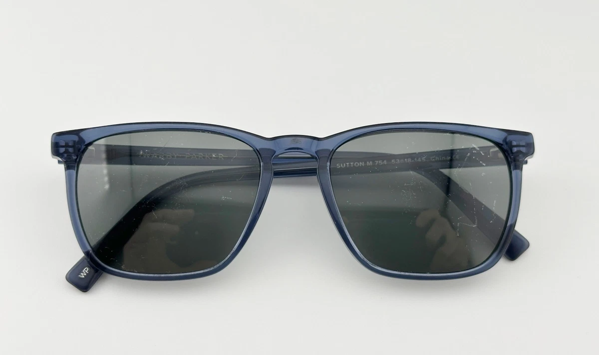 Warby Parker Sutton Sunglasses 53mm Navy Blue Acetate Frame With Black Lenses Aubrey Sunglasses in Jet Black — Narrow | Warby Parker main image 2