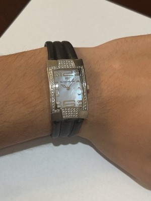 TechnoMarine Sport Watch - Diamond Bezel + Blue Mother of Pearl Dial 
