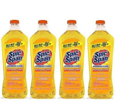 Spic And Span Multi-purpose Cleaner Lemon Scent Liquid Floor Cleaner 4 Bottles 