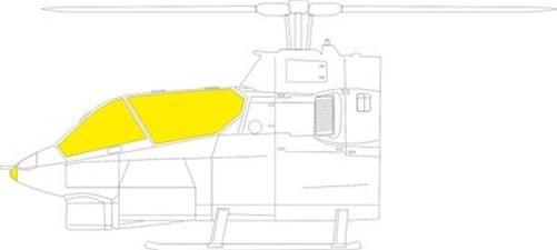 Eduard JX279 1/32 Mask AH1G for ICM Canopy mask Set