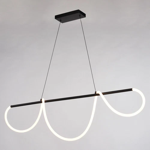 Bowman 57.5-in. W LED Linear Chandelier Matte Black - Picture 3 of 6