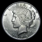 1925-S Peace Dollar Silver  ---- Gem BU Coin ---- #PP394
