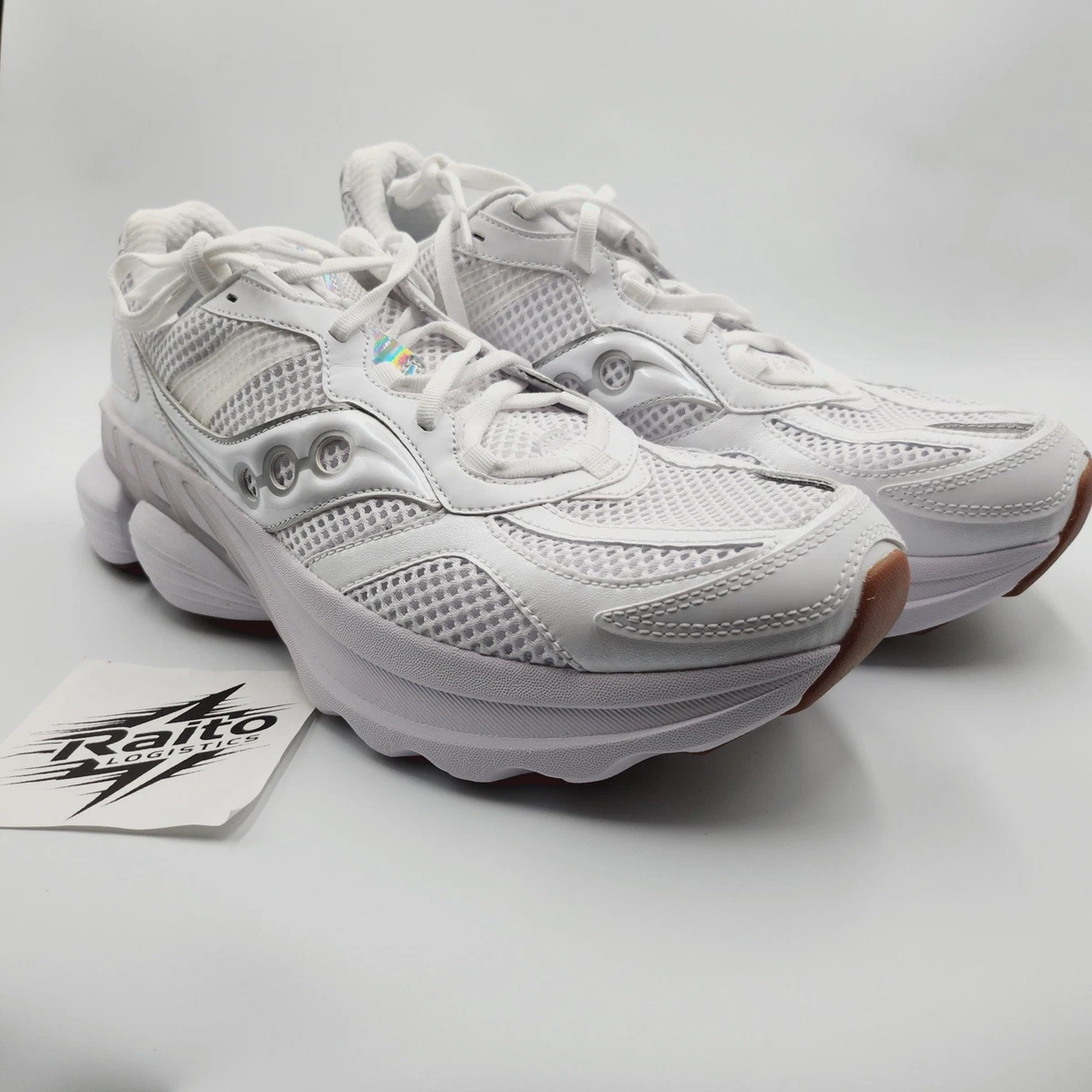 SAUCONY MEN\'S 9.5 GRID NXT WHITE RUNNING SHOES NWOB S70797-5 Saucony Grid Jazz 9 Suede Mens Running Shoes White Off White  main image 3