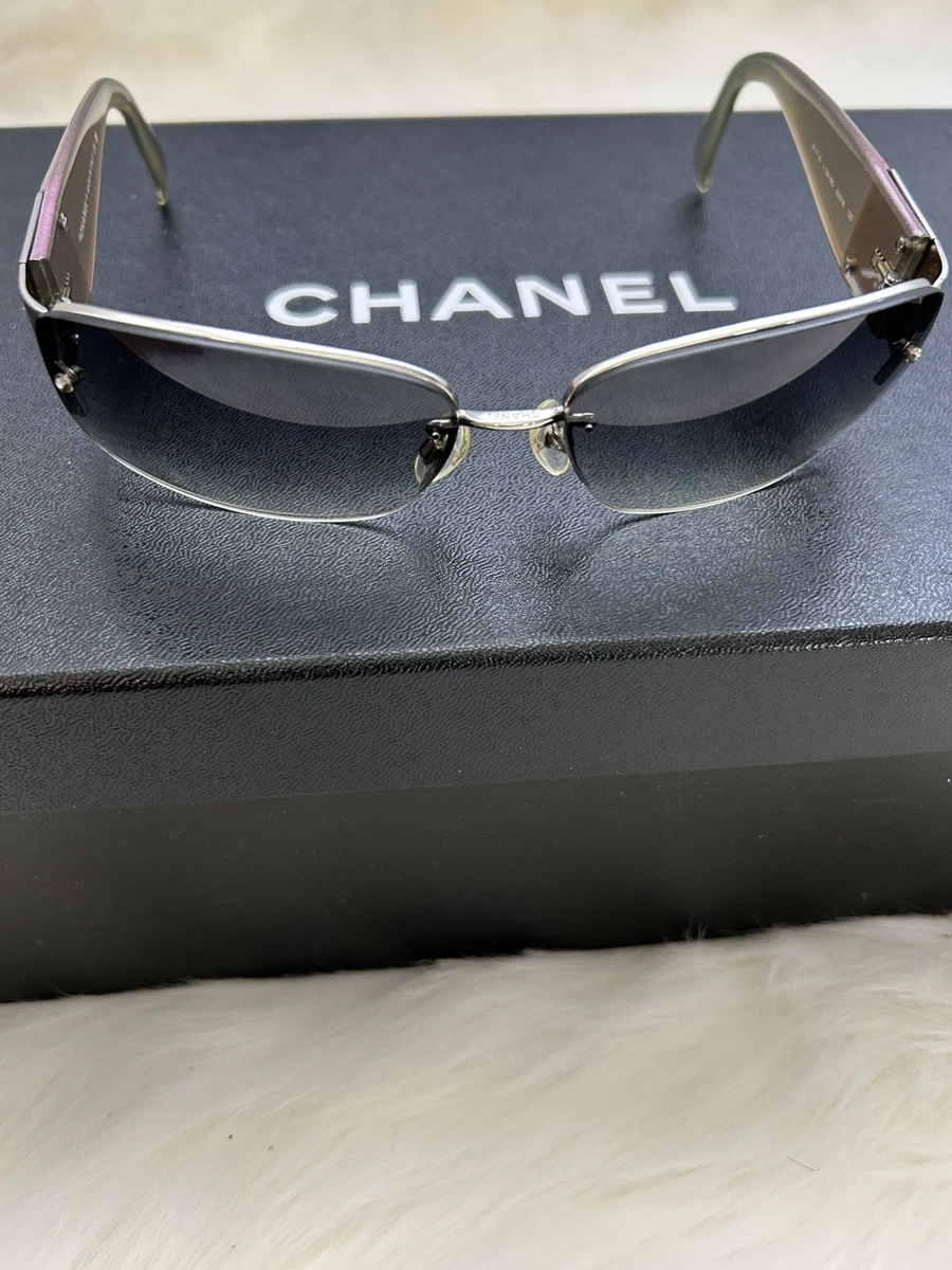 CHANEL Rimless Silver Sunglasses for Women for sale | eBay