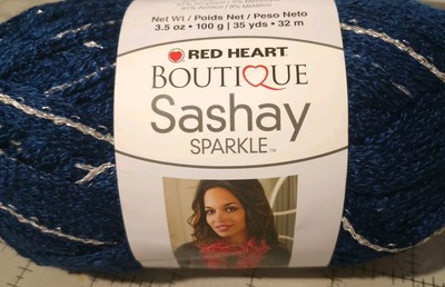 Red Heart Boutique Sashay Sparkle Ruffle Yarn Blueprint 3.5 Oz 1 Skein 