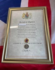 Oath Of Allegiance Royal Engineers Sapper framed Gift RE