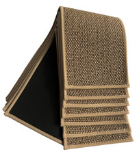 7 Pc Brown Carpet Stair Treads 30x8 Non-Slip Indoor Step Pads Pets NEW
