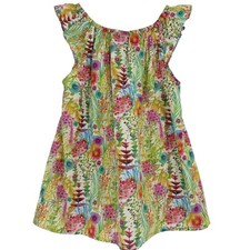 Oscar de la Renta Stunning Girls Garden Floral Print Dress 14Y Made in Portugal