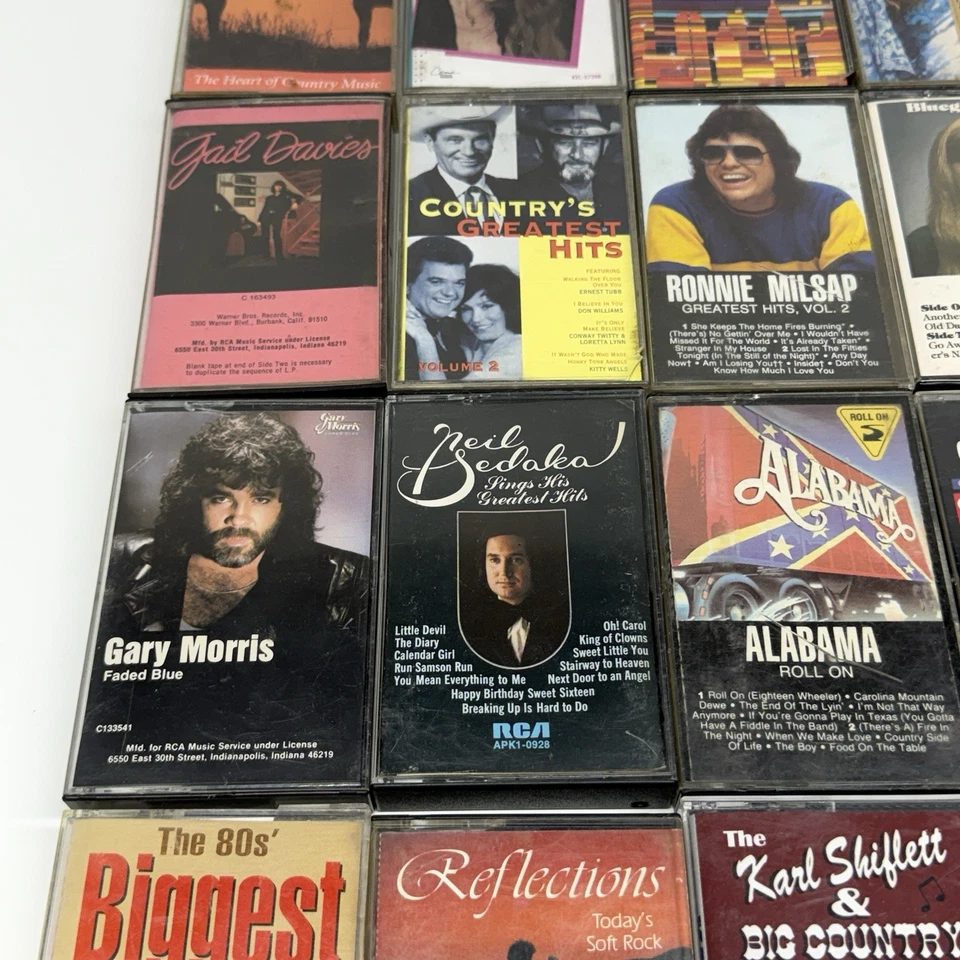 Lot of 30 Classic Big Country Cassette Tapes Juice Newton Travis Tritt Alabama Foto 4 de 4