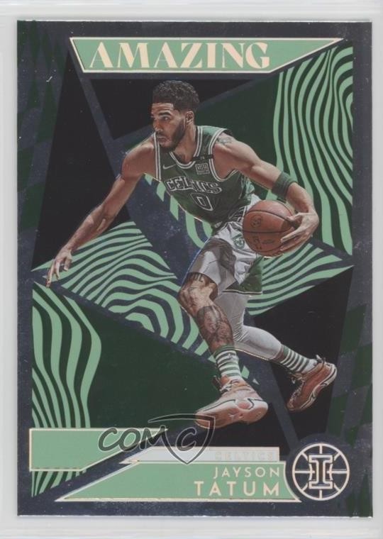 2021-22 Panini Illusions Amazing Emerald Jayson Tatum #9 12n7