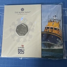 2024 UK 50p 200 Years of the RNLI Brilliant Uncirculated Colour Coin Ltd ed 7500