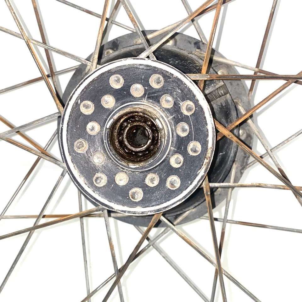 Yamaha TT500 1977 rueda delantera 21" llanta buje fabricante original vintage 76-81 Foto 2 de 4