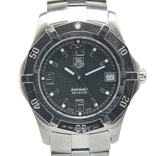 TAG HEUER WN2111 Exclusive Date Automatic Black Silver Wristwatch Watch U
