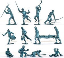 25 Marx Recast Civil War "Centennial" Infantry - 54mm - in metallic blue color