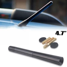 4.7inches Car Antenna Carbon Fiber Radio FM Antena Black Kit Universal Screw USA