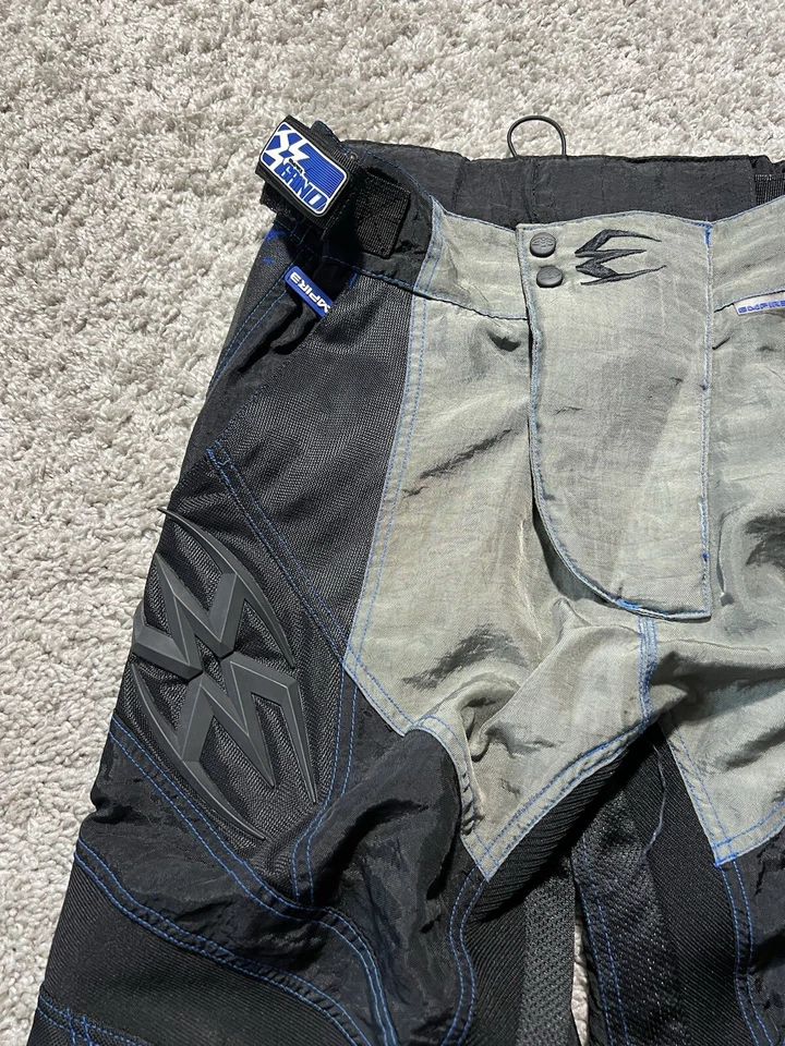 Pantalones Empire Paintball Azul Camuflaje XS Vintage Cintura 24-28 Acolchados Y2k Sueltos Foto 3 de 4