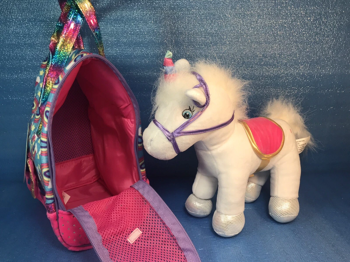 Pet In A Bag plush White Unicorn Pony and Carry Bag New with Tag