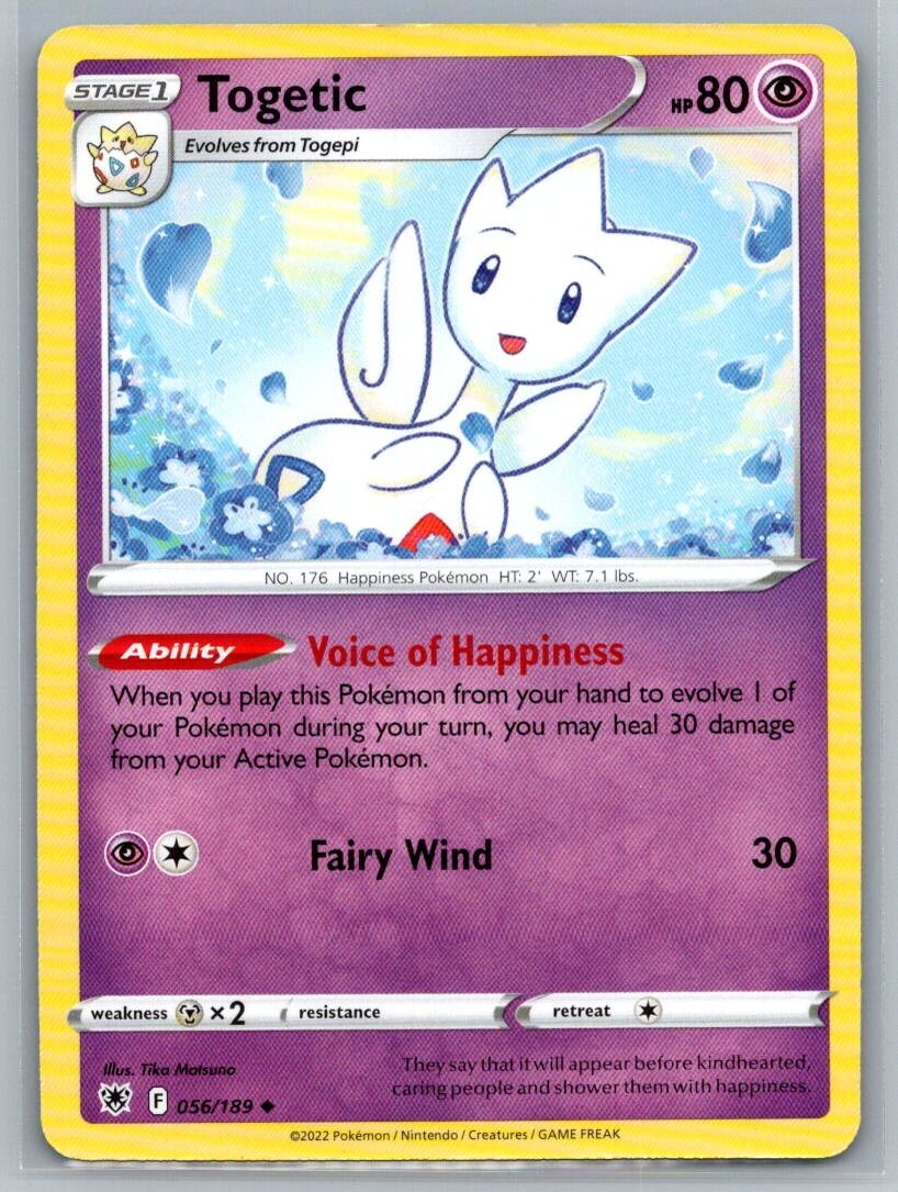 Togetic 56/189 Astral Radiance Uncommon Pokémon TCG 2022