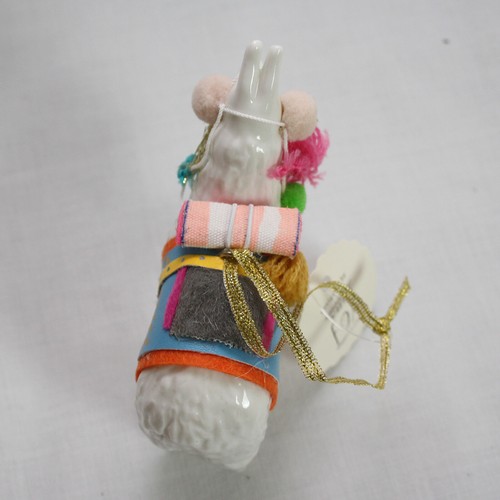 Anthropologie Lama Adornato Animale Ornamento BirdCanFox Decorazione Albero di Natale - Foto 12 di 13