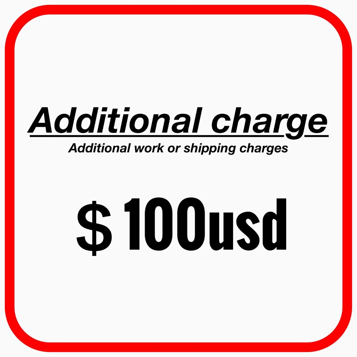 $100 Additional Charge | eBay