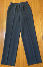 KASPER A.S.L. Women's Size 8 Pinstriped Black Straight Leg Lined Dress Pants