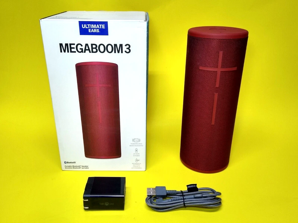 Logitech Ultimate Ears MEGABOOM 3 Wireless Bluetooth Speaker (Sunset Red)