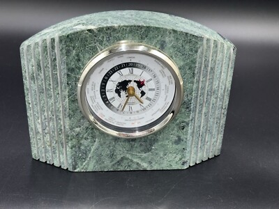 ORP828V イタリア製置時計 グリーンマーブル Bulova Quartz Marble Pilot World Clock Japan Mvmnt | eBay