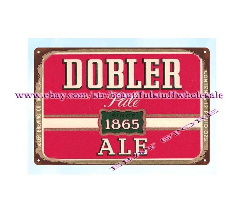 1930s Dobler 1865 Pale Ale Beer Dobler Brewing Co. Inc. Albany NY metal tin sign