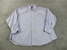 Tommy Hilfiger Button Down Shirt Mens 17 34-35 Long Sleeve Check Blue White EUC