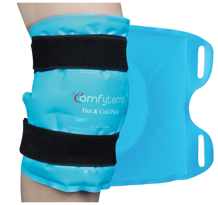Poche de glace genou pour récupération après running - Coussin thermique en néoprène