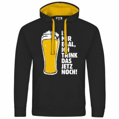 Mens Hooded Sweatshirt Hoodie I Don't Care I Drink This Now Beer Funfair 