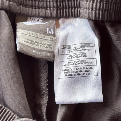 Nike Windbreaker Athletic Pants Womens Size M 8-10 Elastic Waist Gray White - Picture 2 of 11