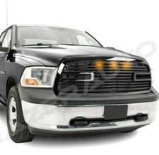 Big Horn 23x Led Gloss Black Replacement Grilleshell For 09-12 Dodge Ram 1500
