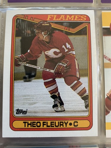 5 Theo Fleury hockey cards. 1 card autographed - Picture 4 of 5