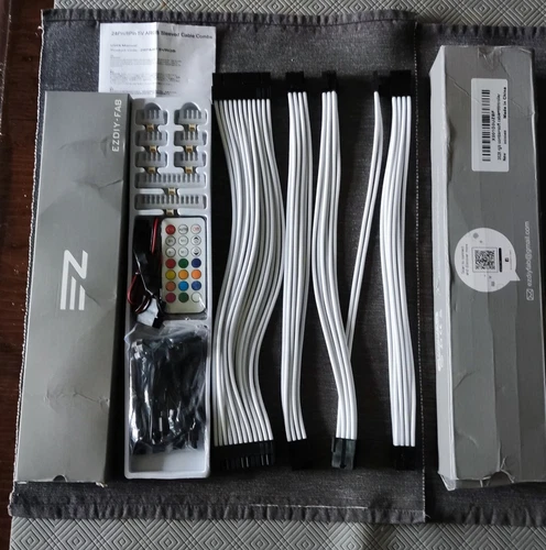 Cavi Sleeve EZDIY-FAB Kit di Estensione del Cavo PSU + Combinazione Cavi RGB