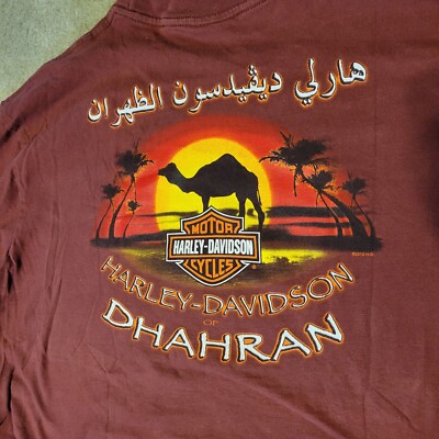 Harley Davidson Men's Dhahran ''Live FREE Ride HARD'' Motorcycle T-Shirt Size XL