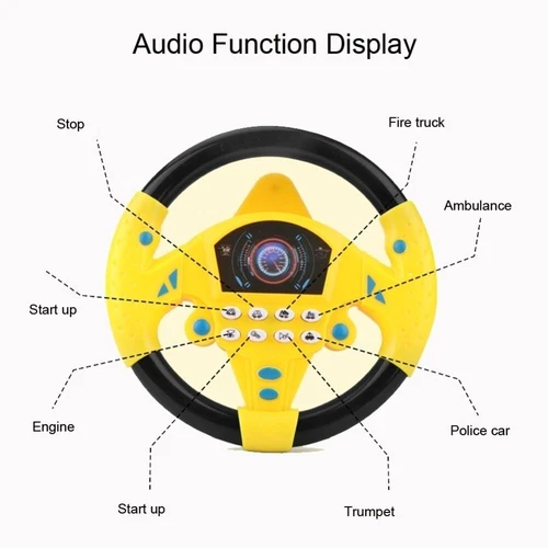 Montessori Simulation Steering Wheel Toys Simulate Driving Car Toy Kids Toys - Picture 8 of 14