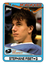 1990-91 Topps - #312 Stephane Fiset (RC) Nordiques